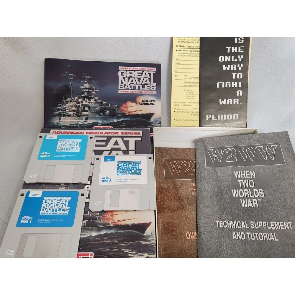 Great Naval Battles North Atlantic 1939-1943 (DOS, 1992) PC Game - Complete Set
